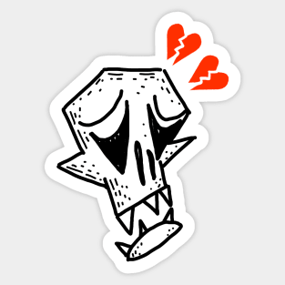 Sad Skull Sticker